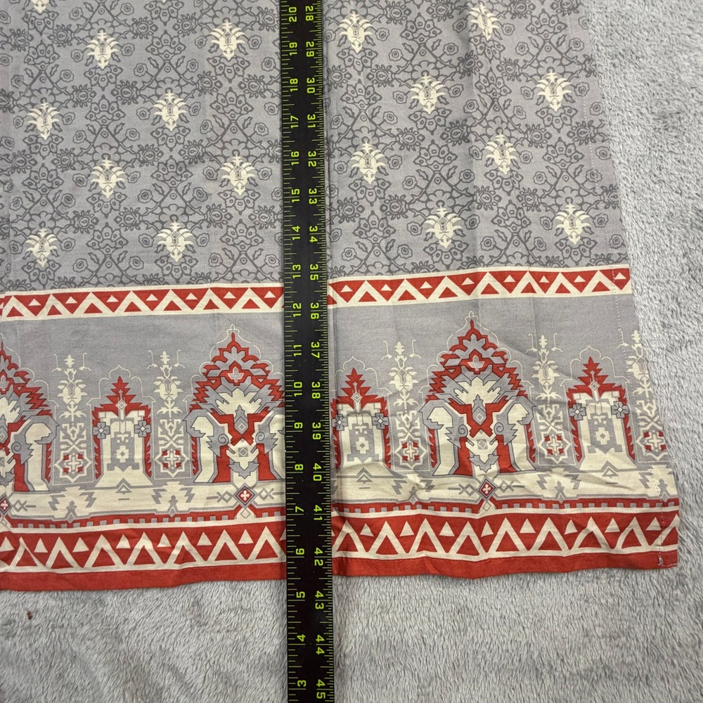 NWT J. Junaid Jamshed Women Grey Cotton Embroidered Kurta Tunic‎ Small - Picture 11 of 16